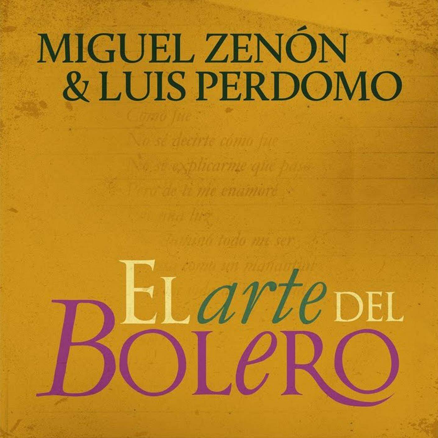 "El arte del bolero" di Miguel Zenon e Luis Perdomo; Miel Music (dettaglio copertina)