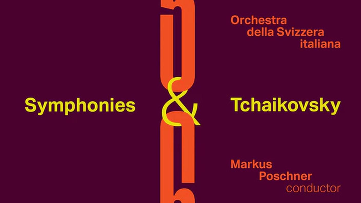 "Symphonies 5 & 6, Tchaikovsky", di Markus Poschner e l’Orchestra della Svizzera Italiana, Claves Records (dettaglio di copertina)