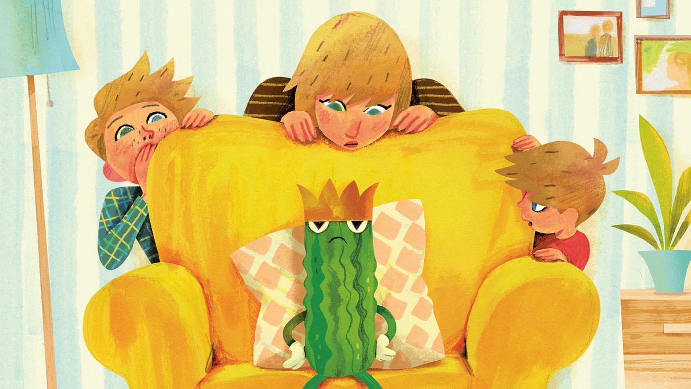 Christine Nöstlinger, “Che c’importa di Re Cetriolo”, La nuova frontiera (dettaglio copertina)