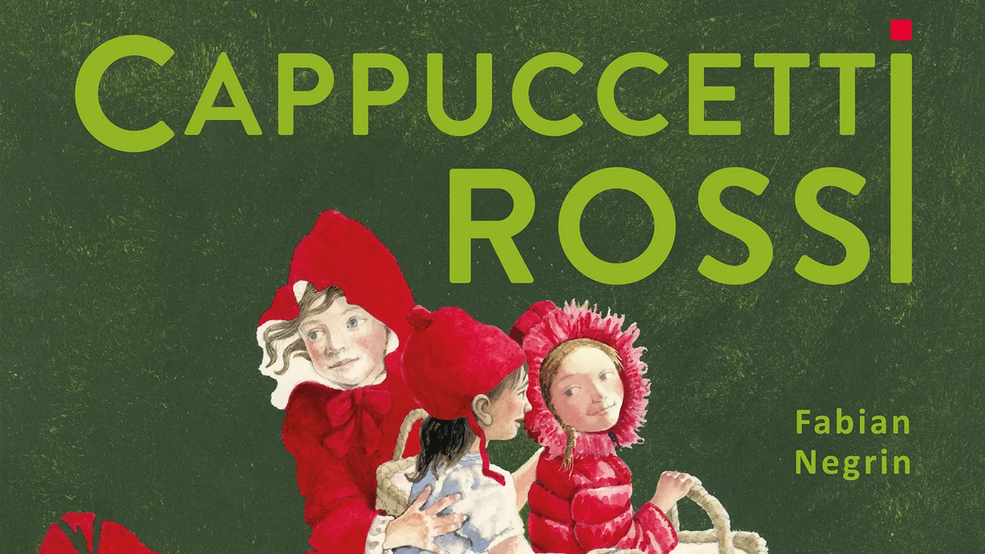 “Cappuccetti Rossi” di Fabian Negrin, Giunti (dettaglio di copertina)