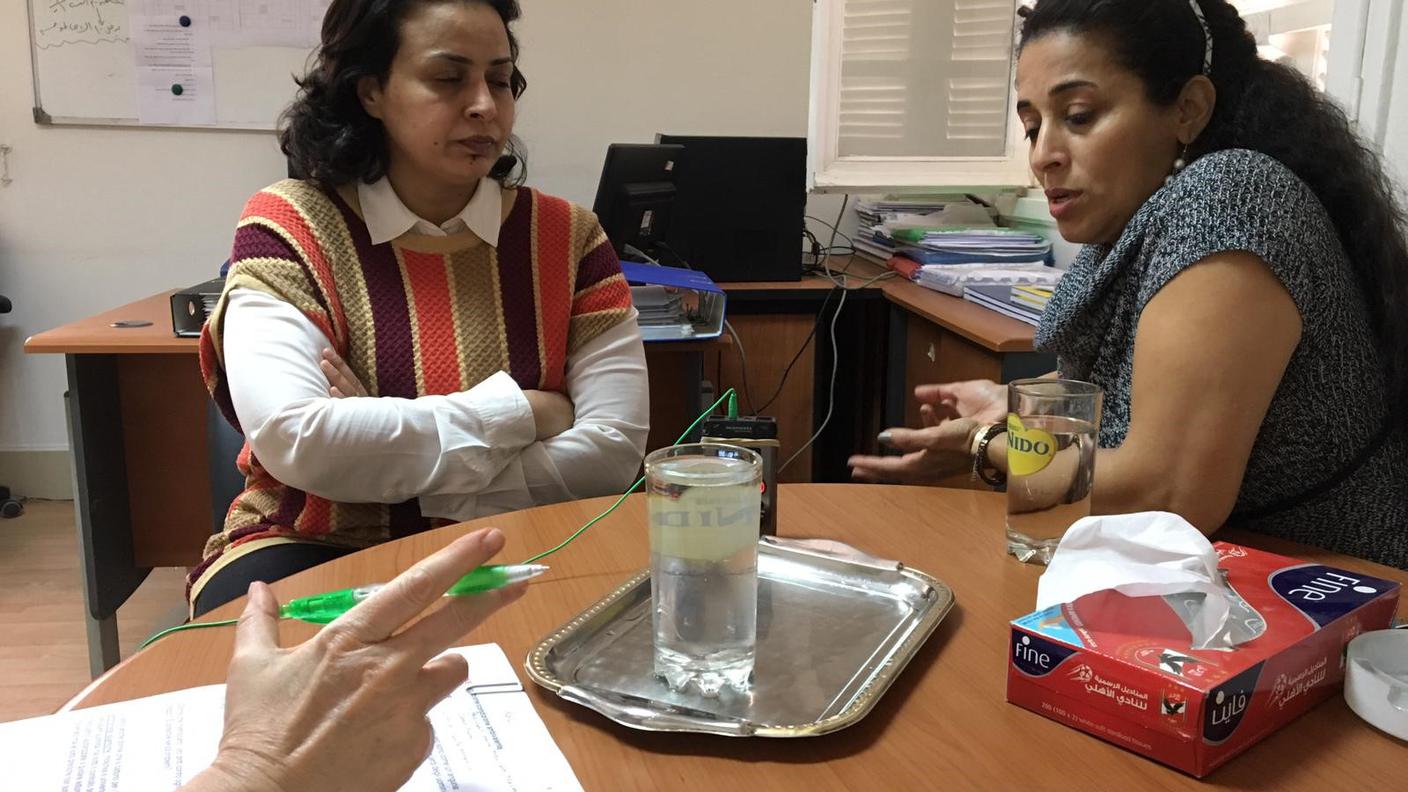 Foto all’interno dell’Associazione Donna Nuova al Cairo.