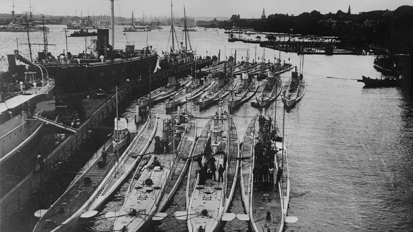 Sommergibili nel porto di Kiel nel 1914