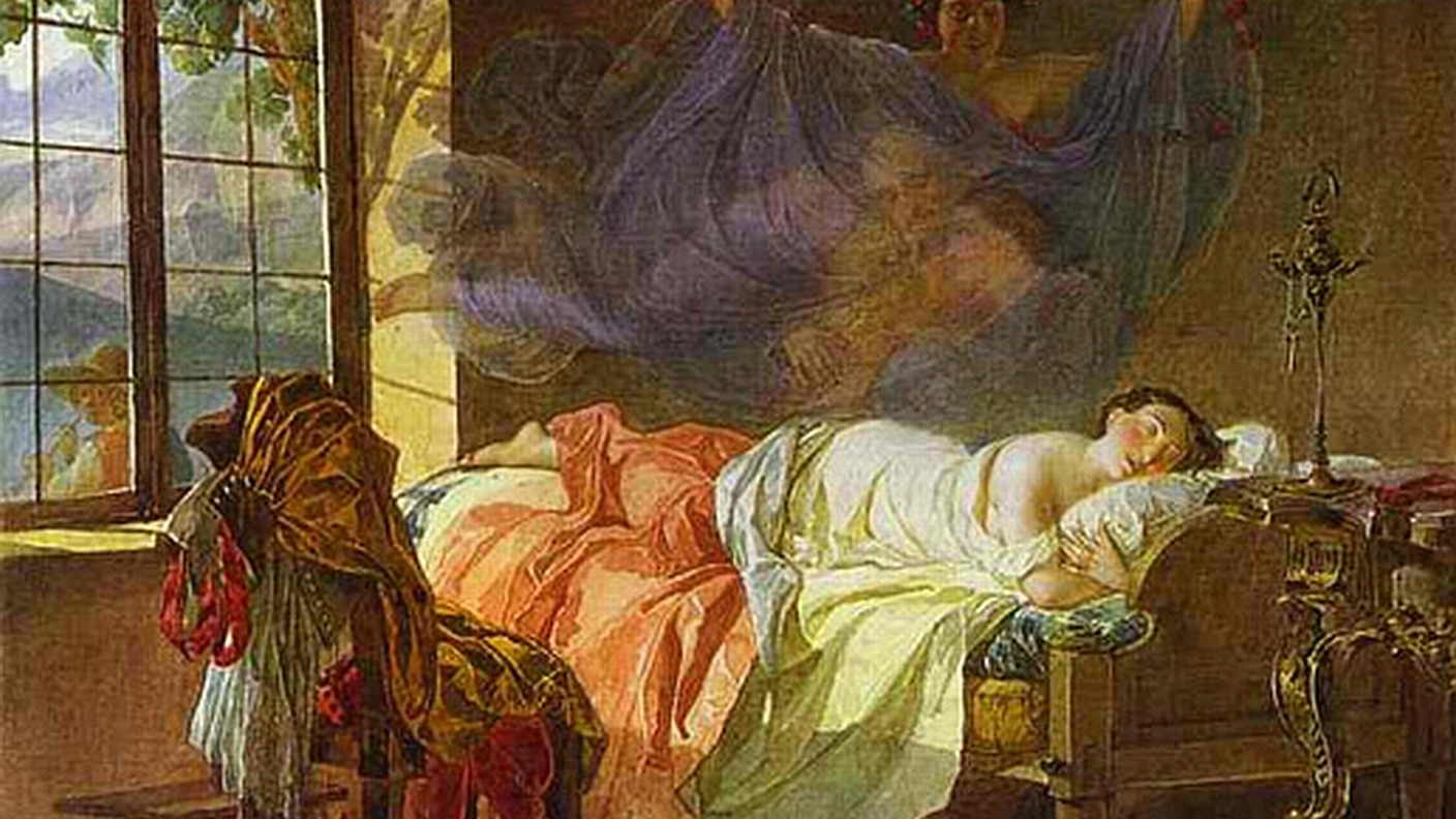 Karl Briullov,Sogno di una ragazza prima dell'alba, 1830 circa