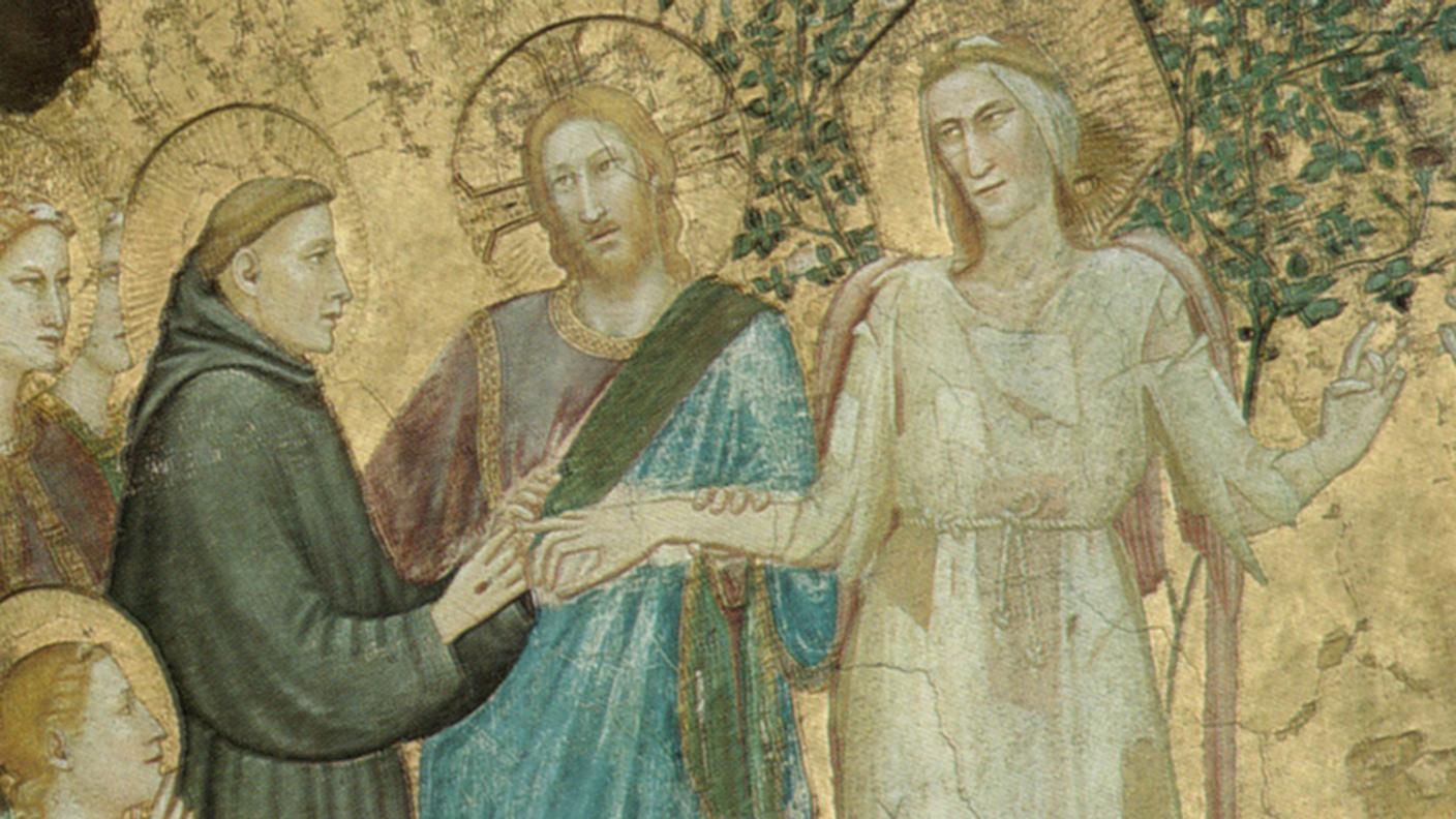 Volta nella Basilica inferiore di Assisi (1316-1318), attribuito al Parente di Giotto, su disegno del maestro