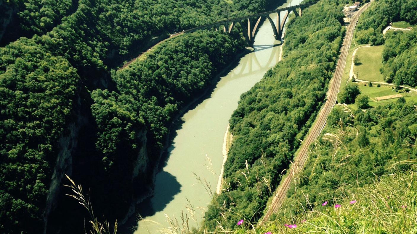 Ill Rodano visto dal Forte l'Ecluse