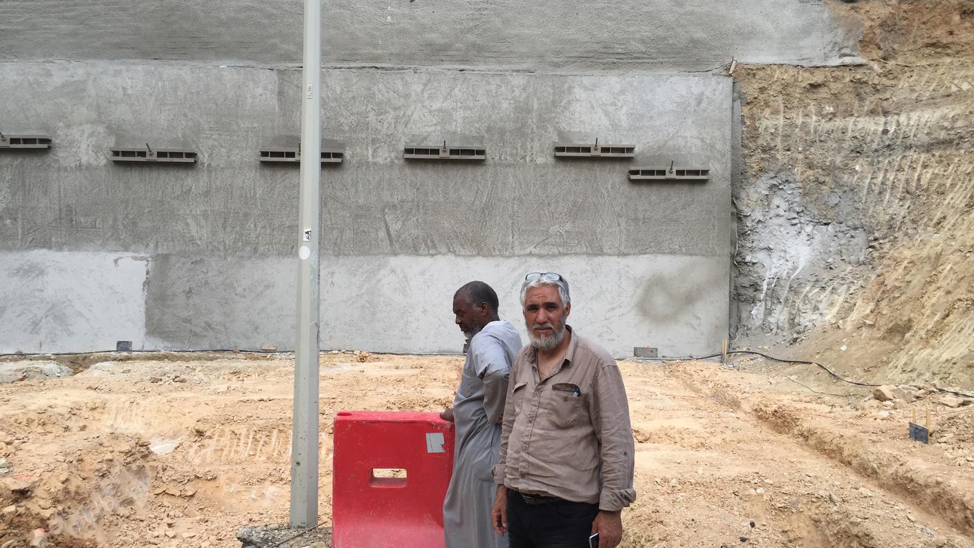 Omar Messihk sul cantiere della futura Moschea
