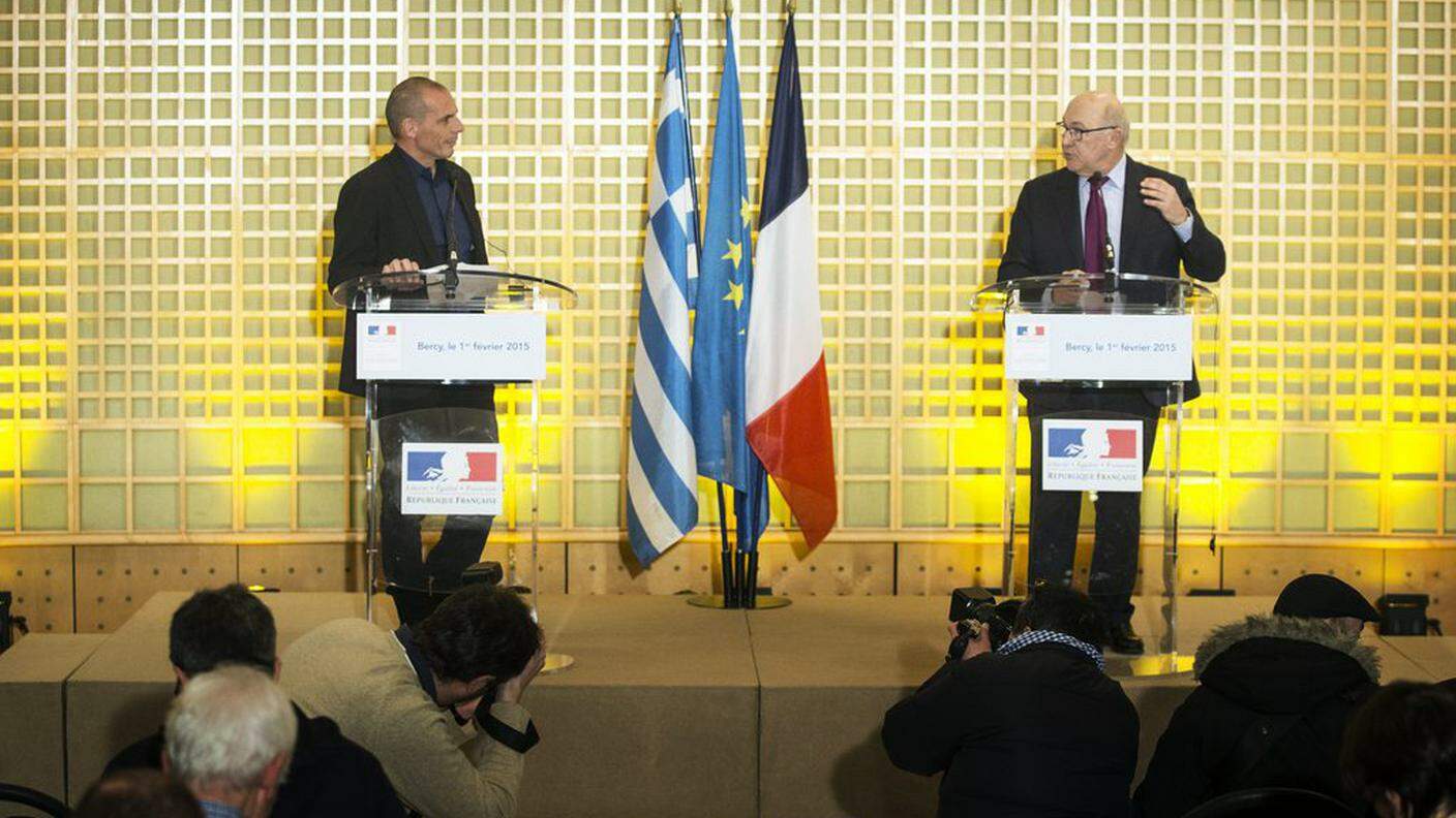 Yanis Varoufakis e Michel Sapin