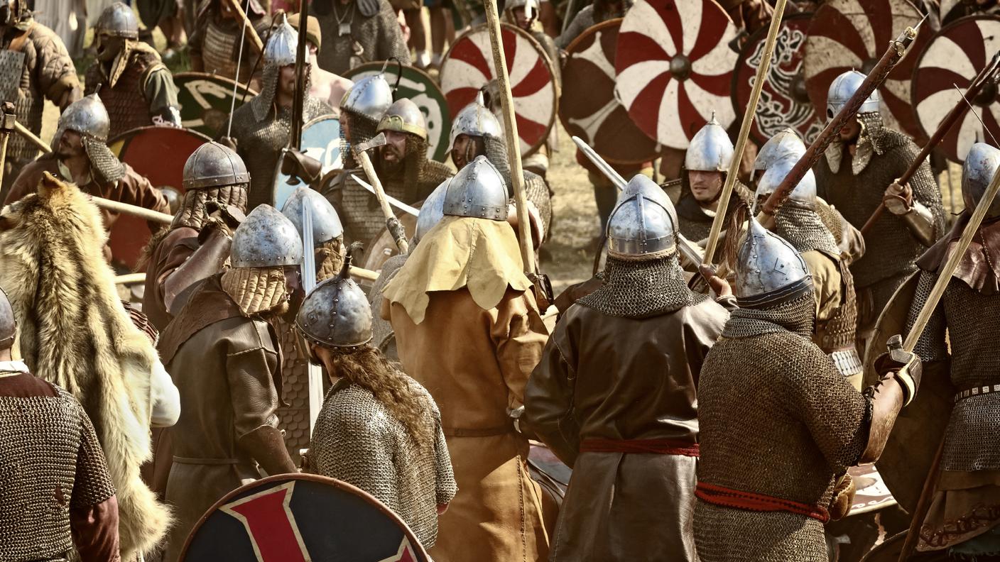 Inscenamento di una battaglia medievale