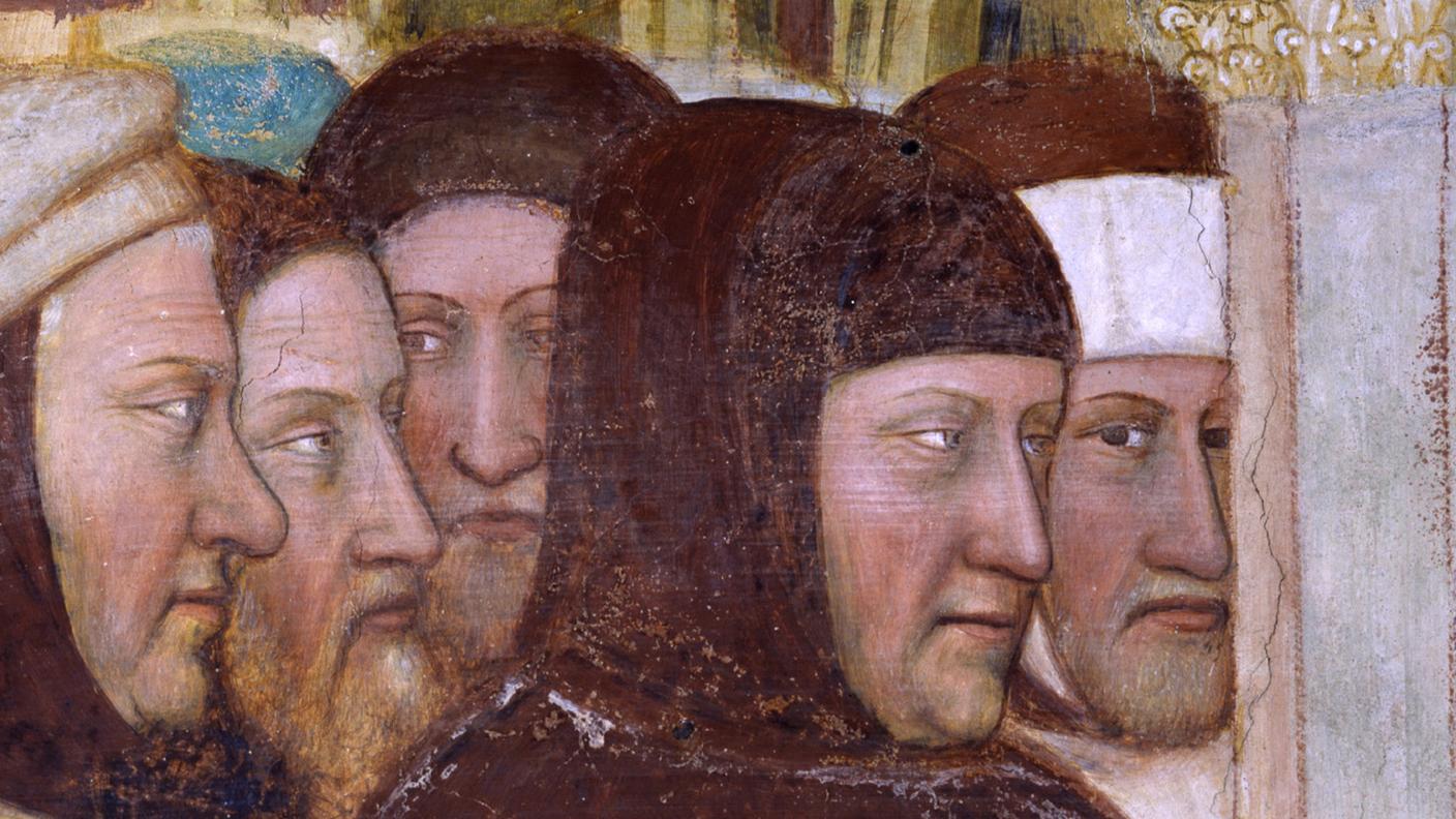 Francesco Petrarca e Lombardo della Seta – Affresco Padova - Oratorio San Giorgio