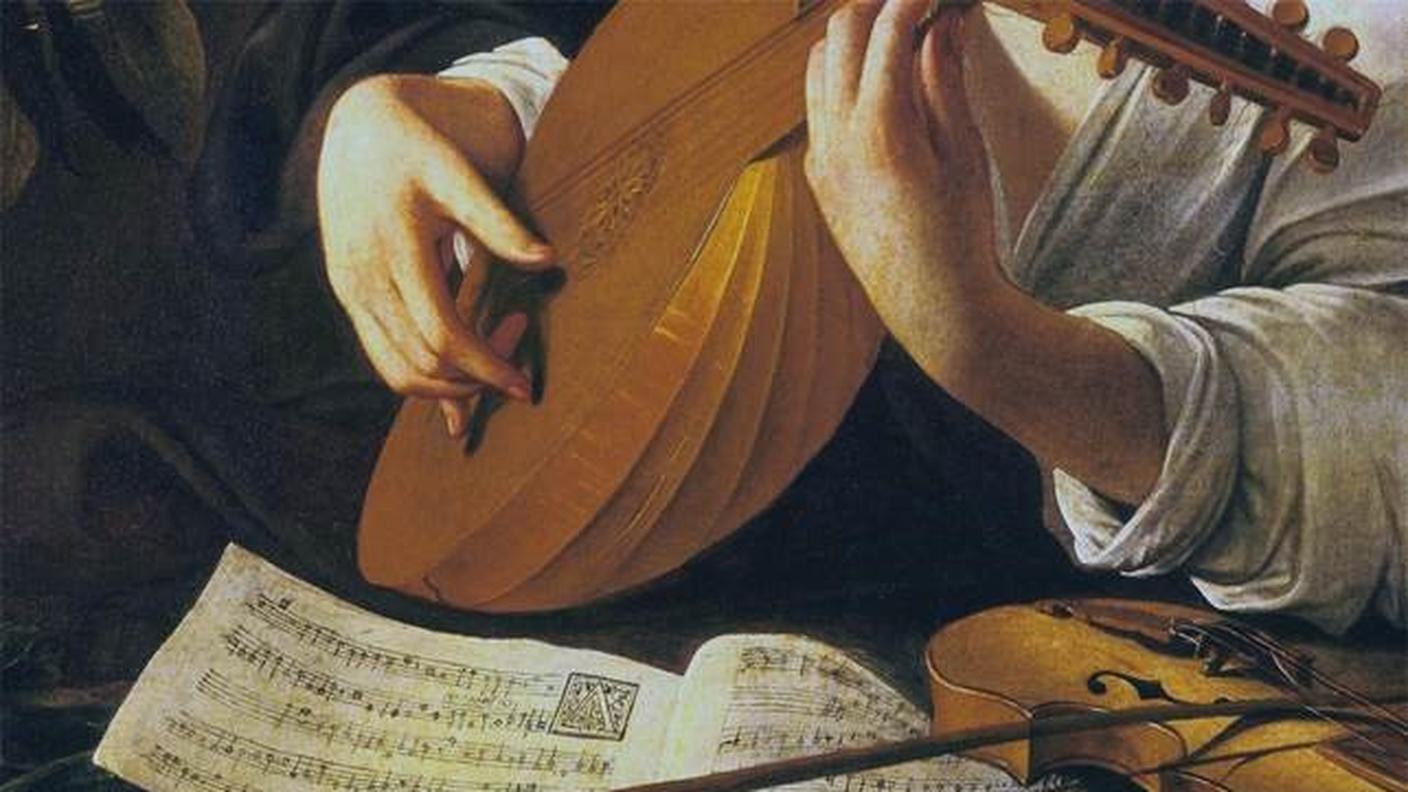 Caravaggio, Suonator di liuto (1596) - dettaglio