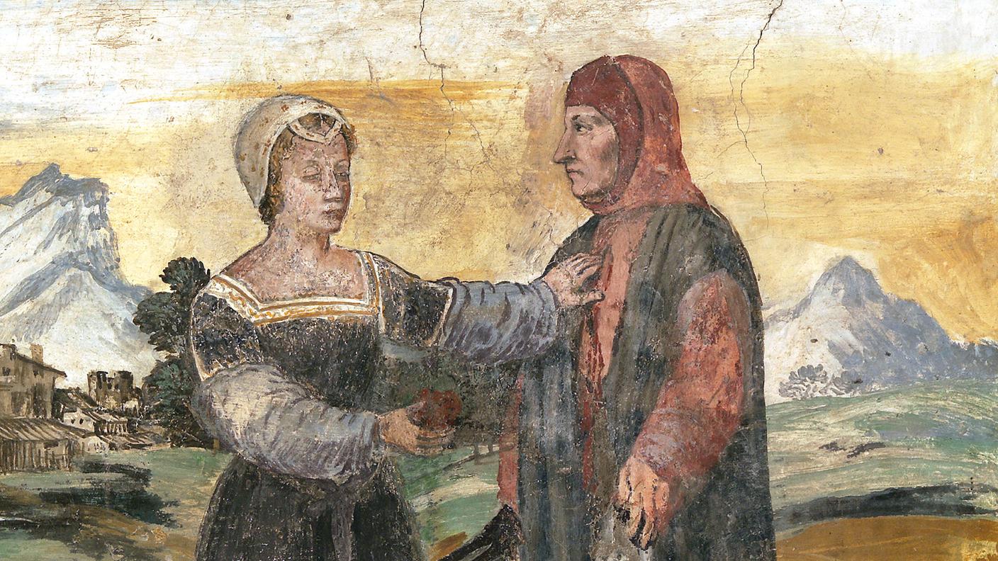 Casa di Francesco Petrarca, Laura e il Poeta