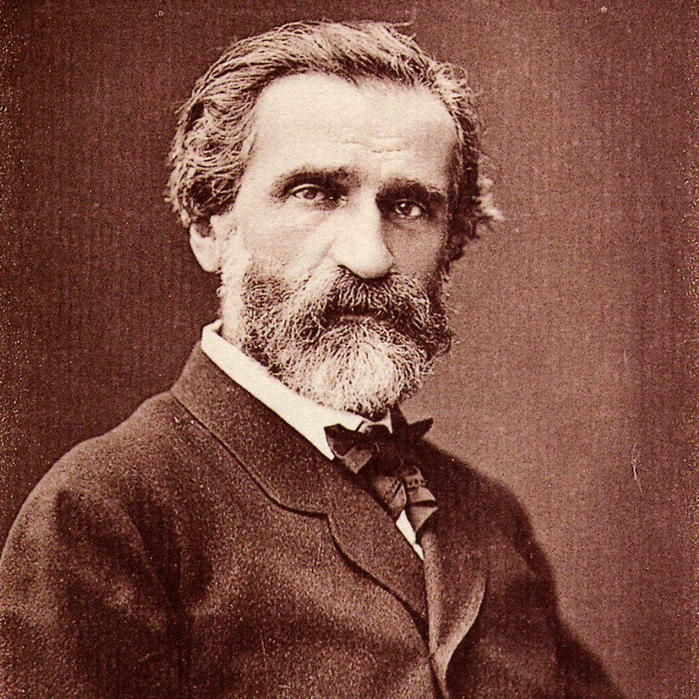 Ritratto del compositore operistico italiano Giuseppe Verdi