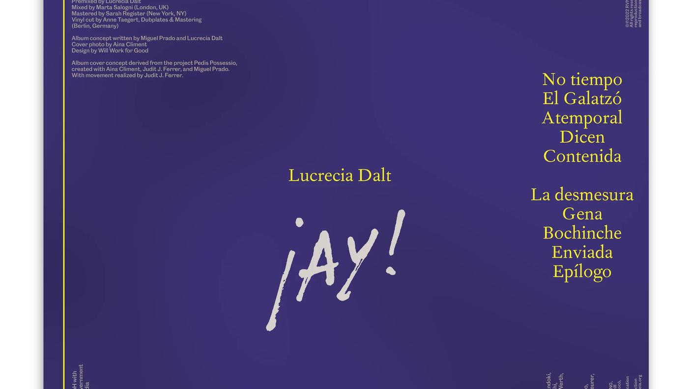 "No tiempo" di Lucrecia Dalt, RVNG Intl. (dettaglio di copertina)