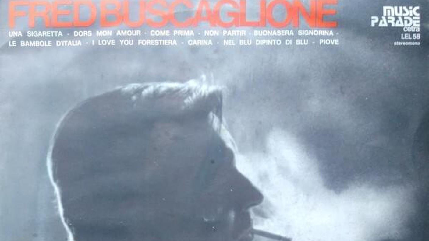 "Una sigaretta" di Fred Buscaglione, elle U (dettaglio di copertina)