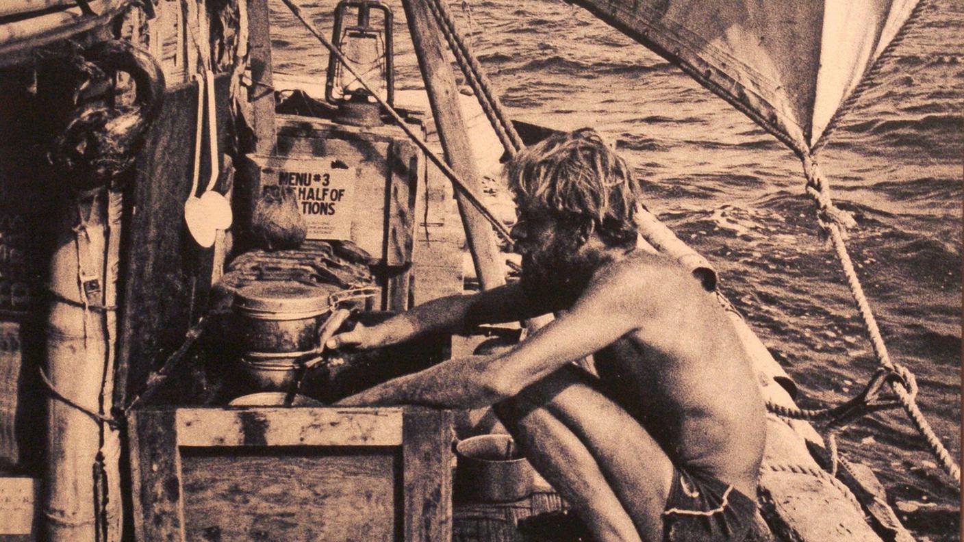 Thor Heyerdahl a bordo di Kon-Tiki