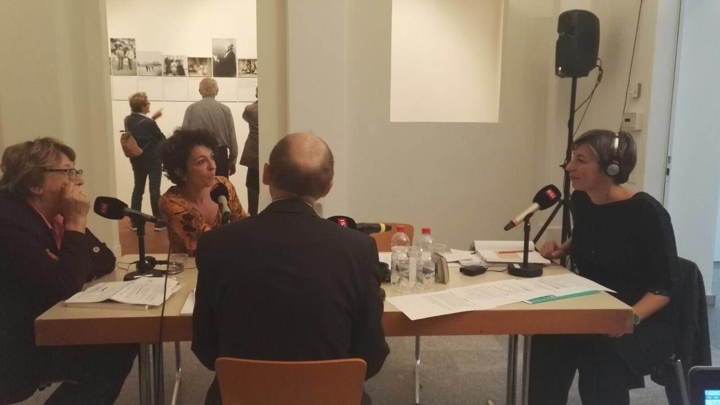 In diretta dal Museo d'Arte du Mendrisio. Ospiti in foto: Franz Müller, Aurora Scotti e Barbara Malacrida 