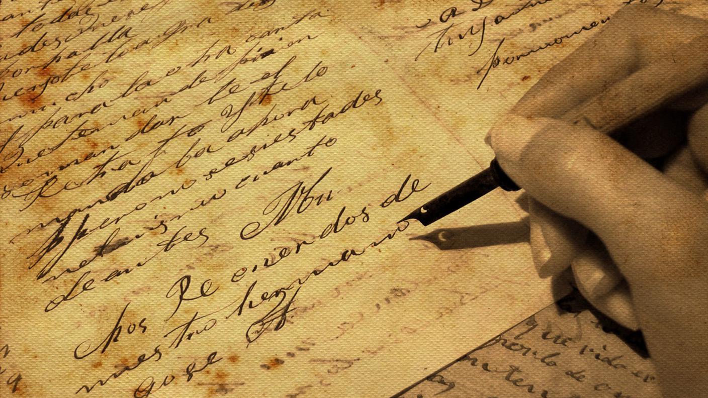 poesia, scrivere poesie, Scritta retrò Lettera d'amore