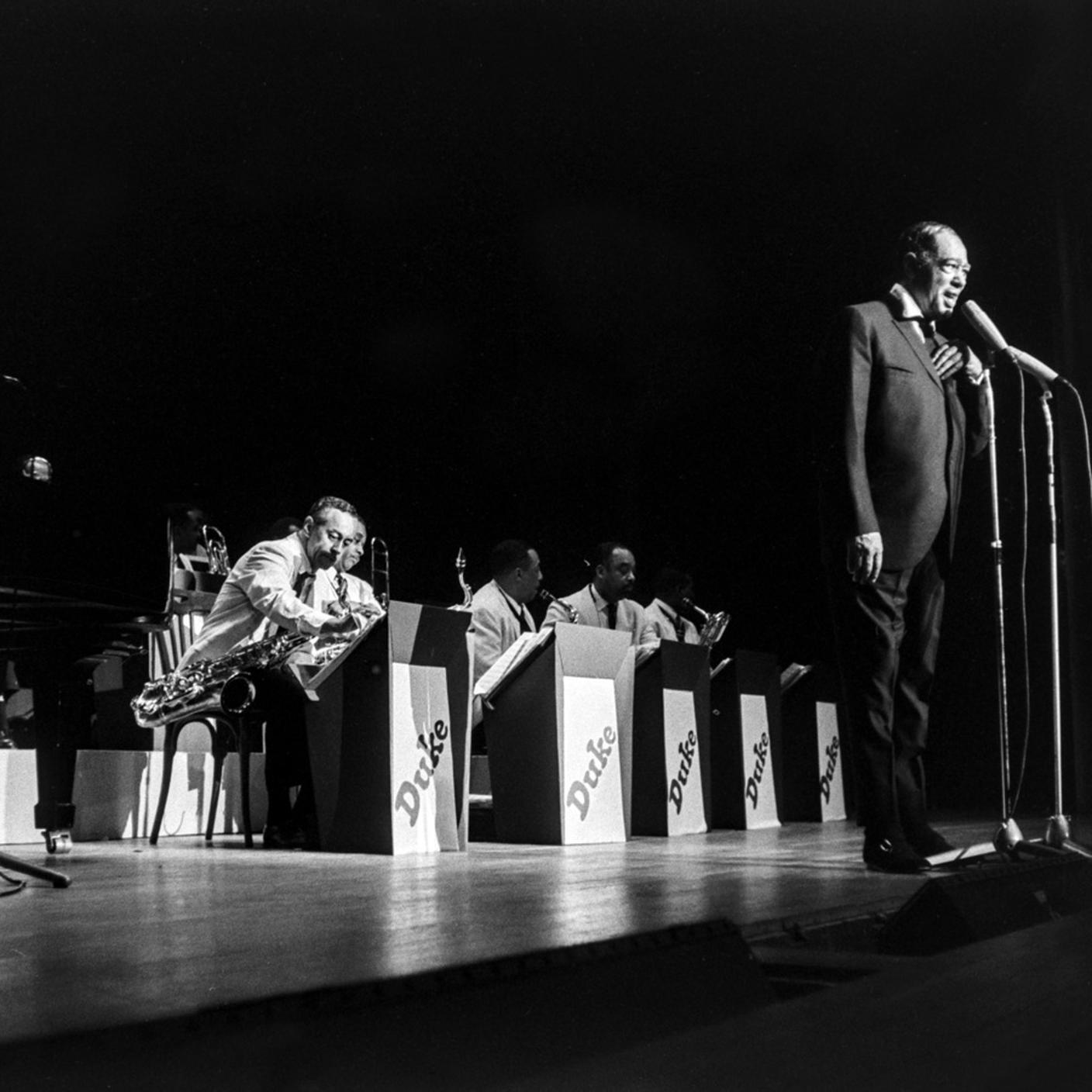 The jazz musician Duke Ellington with his big band