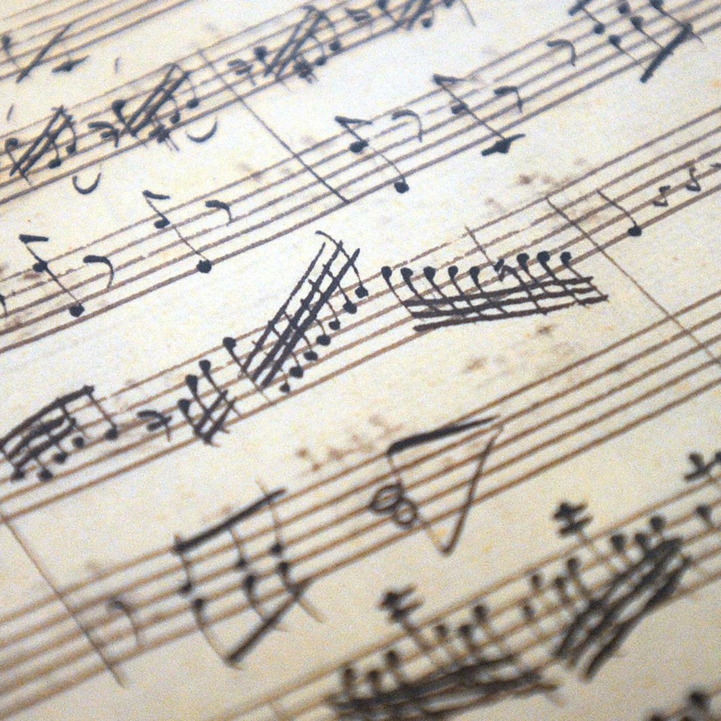 spartito musicale, note musicali