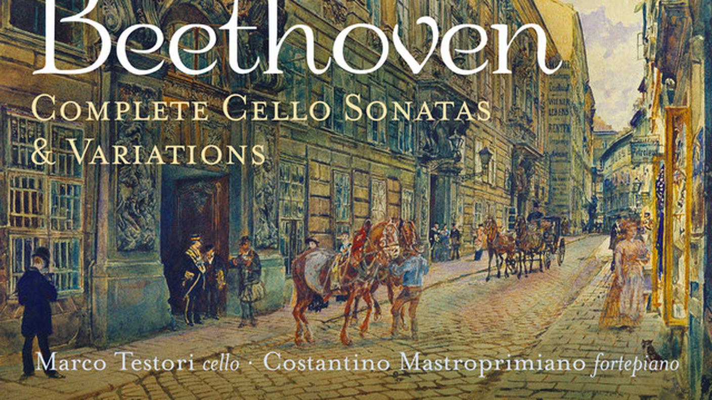 "Beethoven Complete Cello Sonatas & Varations" di Costantino Mastroprimiano; Brillant Classic (dettaglio copertina)  