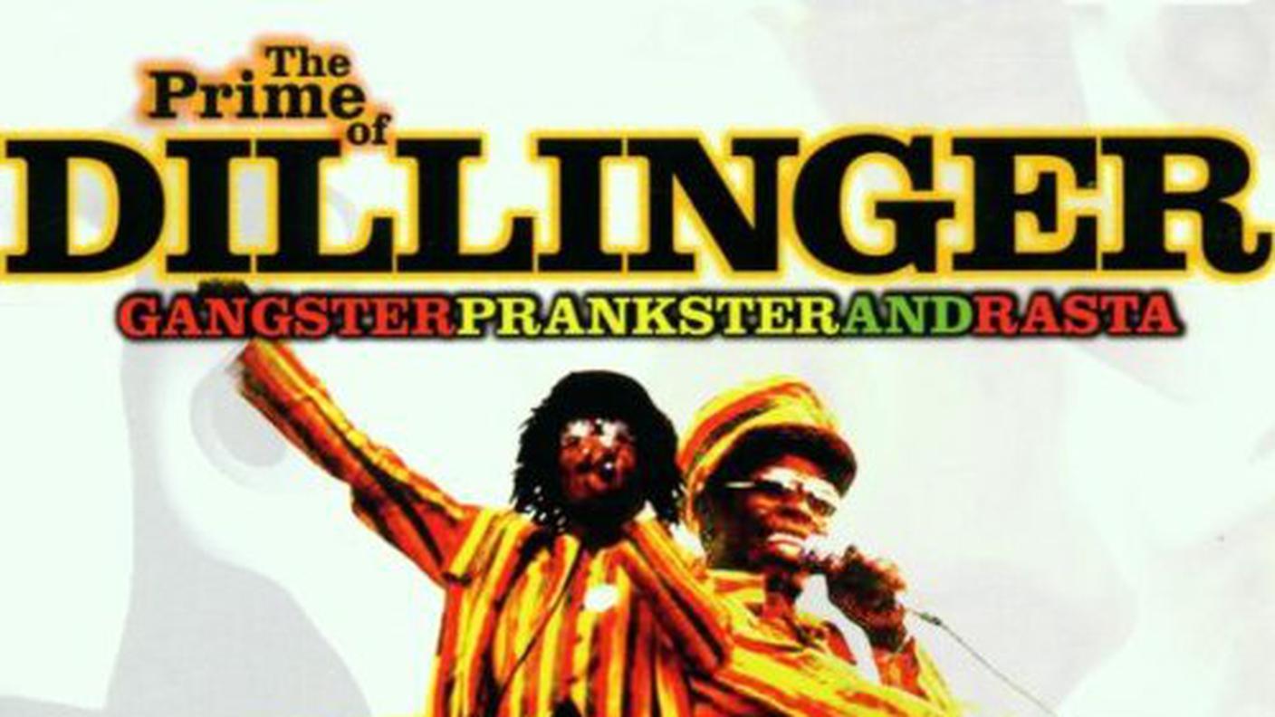 "The Prime of Dillinger - Gangster Prankster and Rasta" di Dillinger, Demon Music (dettaglio di copertina).