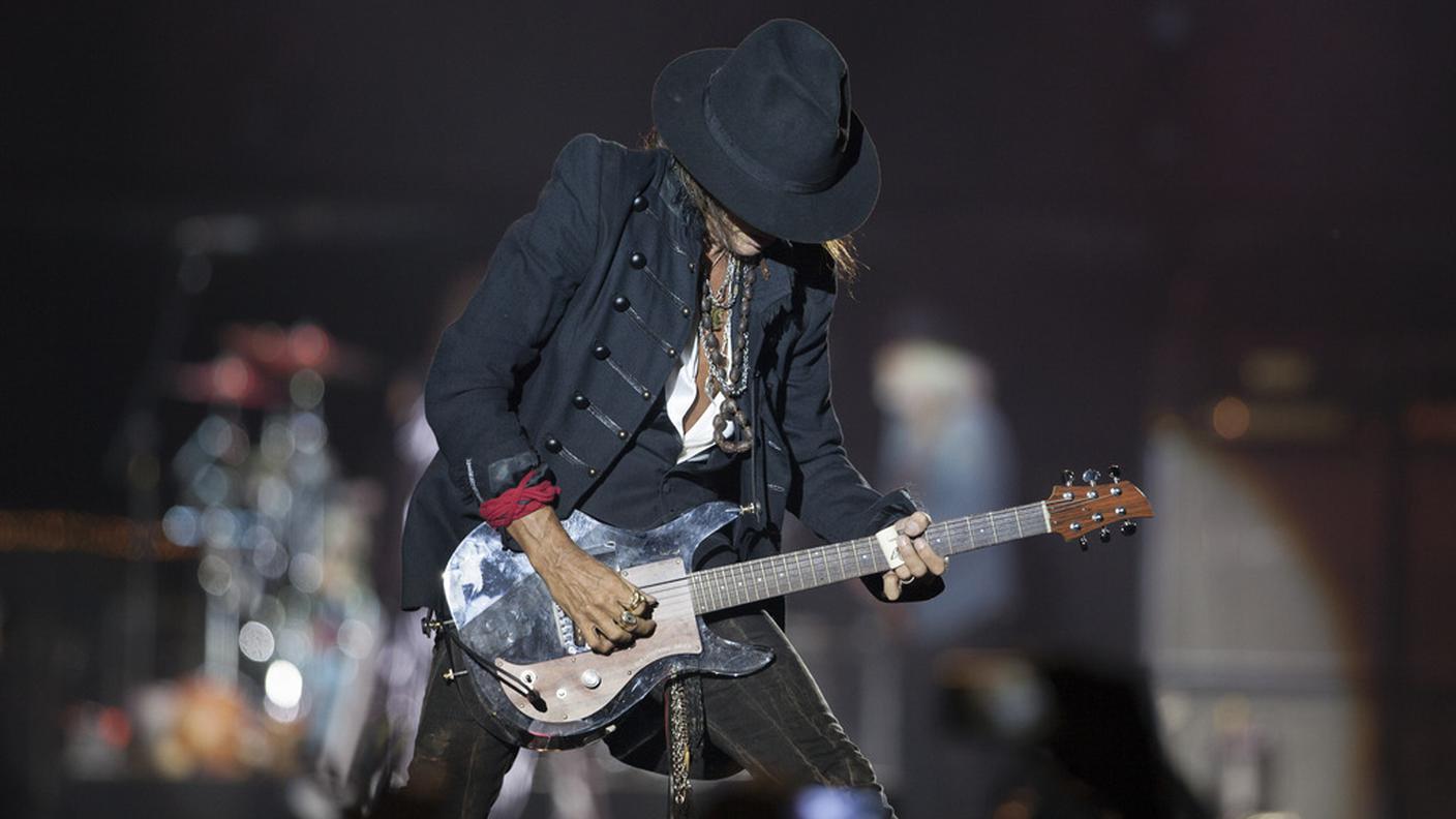 Il chitarrista Joe Perry in un'immagine scattata in ottobre a Guatemala city