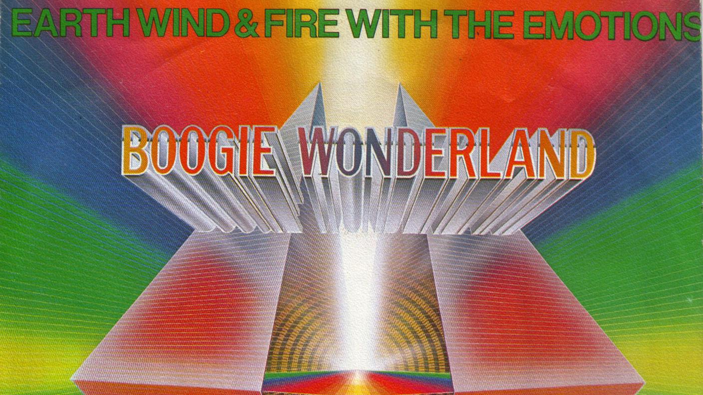 Boogie wonderland dei E.W.& Fire, Columbia Records (dettaglio di copertina)