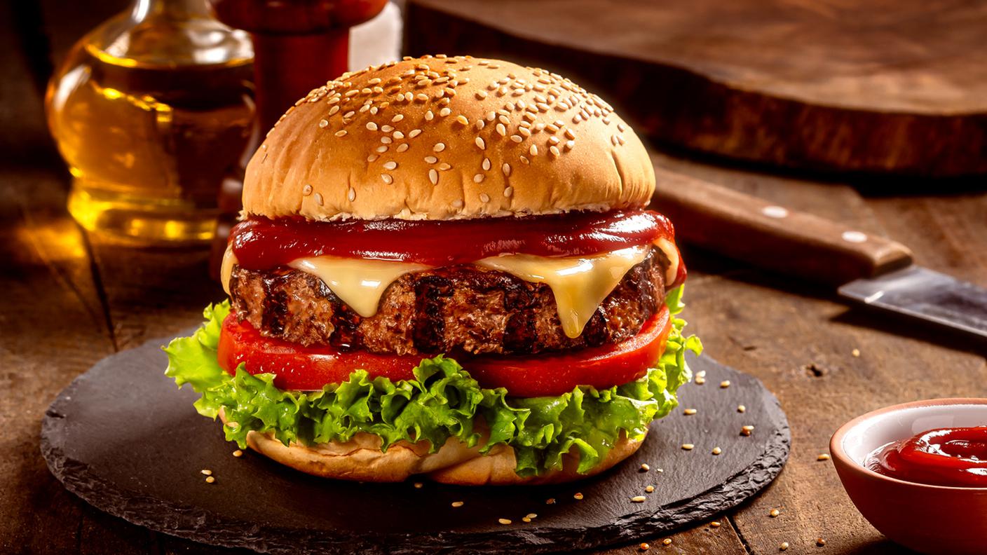 Hamburger, griglia, manzo