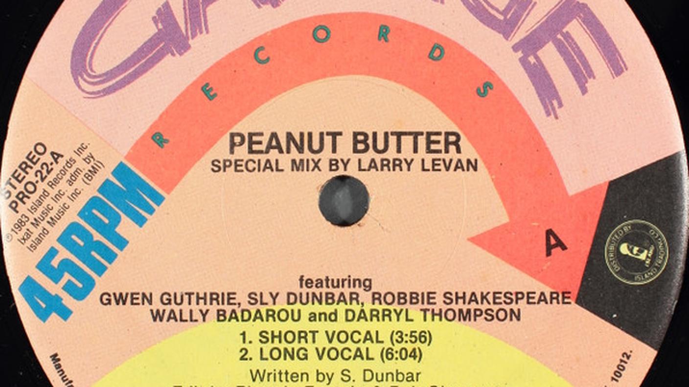 "Peanut Butter" di Gwen Guthrie, Garage Records (dettaglio di copertina)
