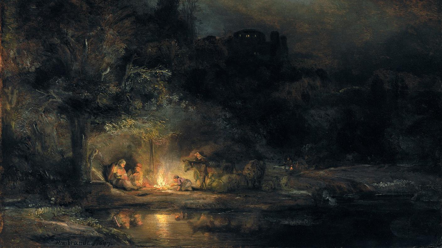 Rembrandt Paesaggio con il riposo durante la fuga in Egitto.jpg