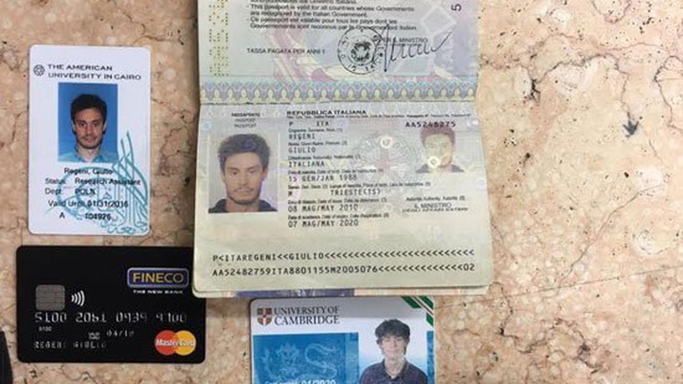 I documenti di Giulio Regeni