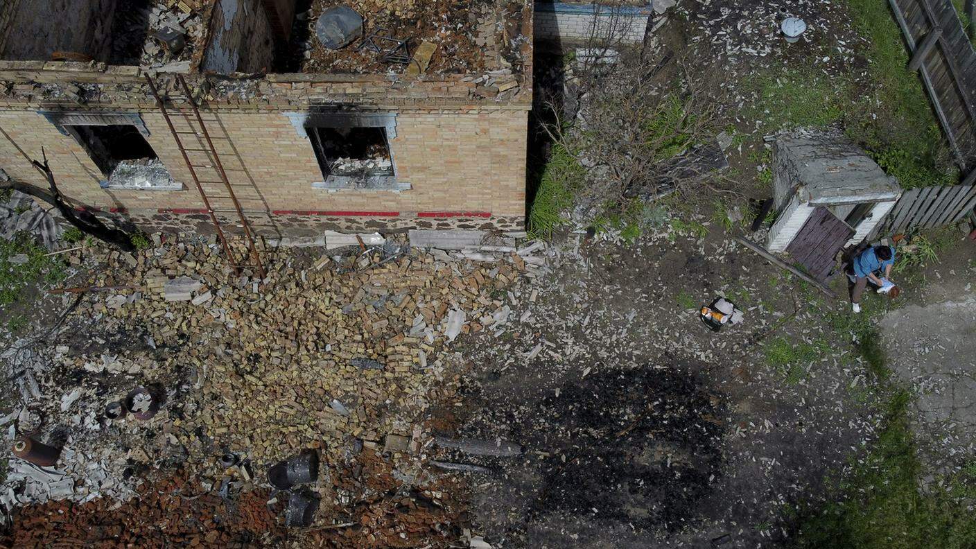 Una casa bombardata a Kiev