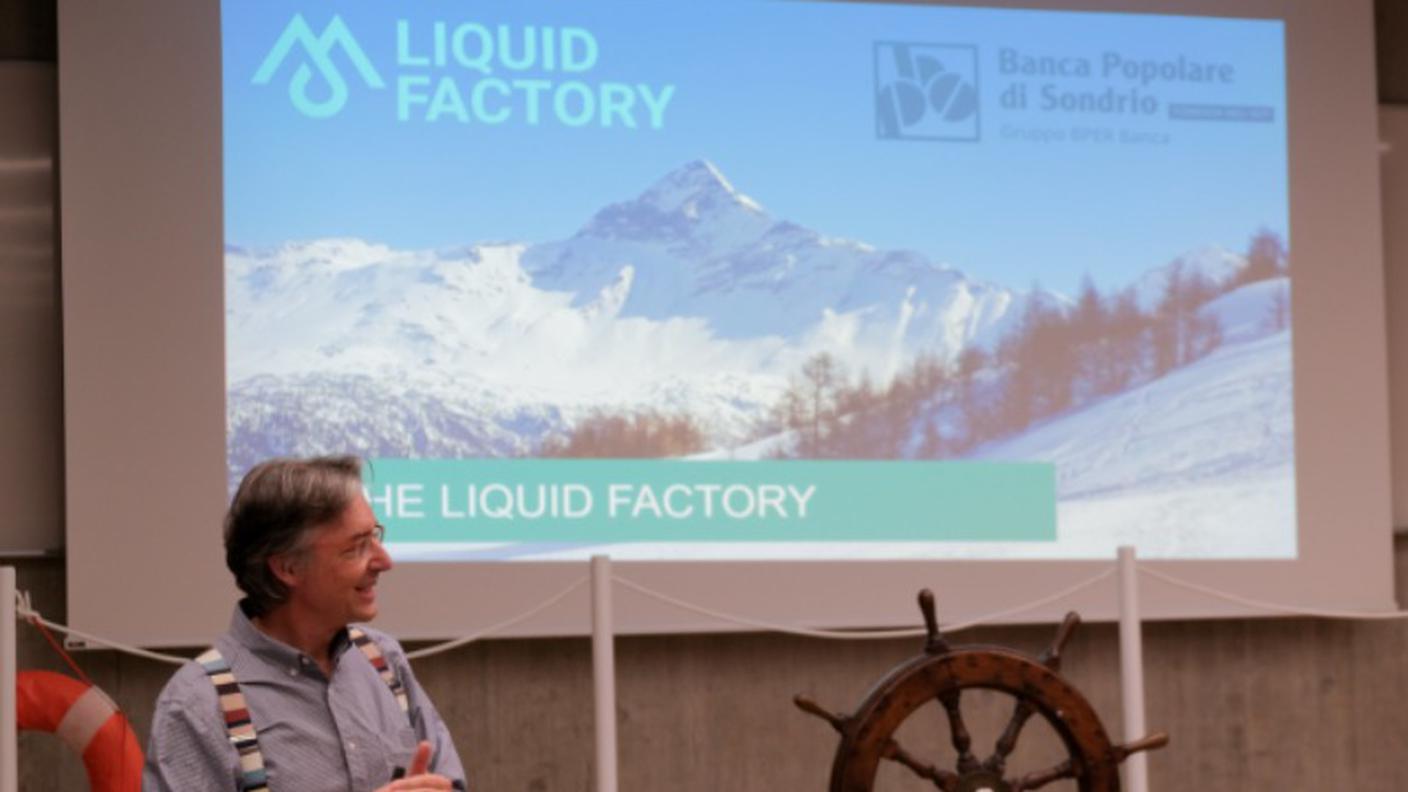 Fabrizio Capobianco durante un recente incontro alla SUPSI