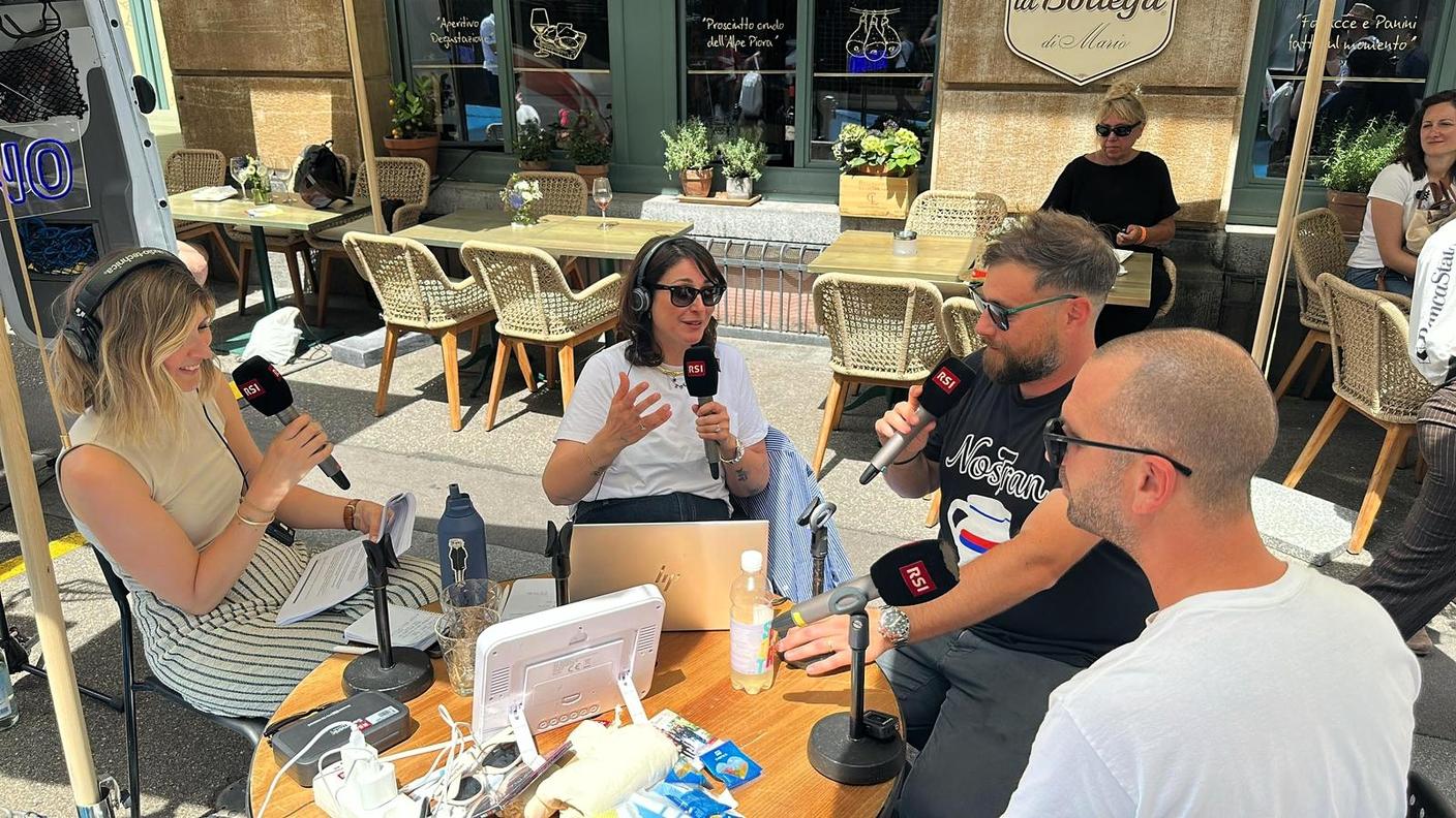Gusta Ticino 2026: Alice Pedrazzini, Alice Tognacci, Joas Balmelli e e Lorenzo Steiger, Direttore Bigatt Hotel & Restaurant