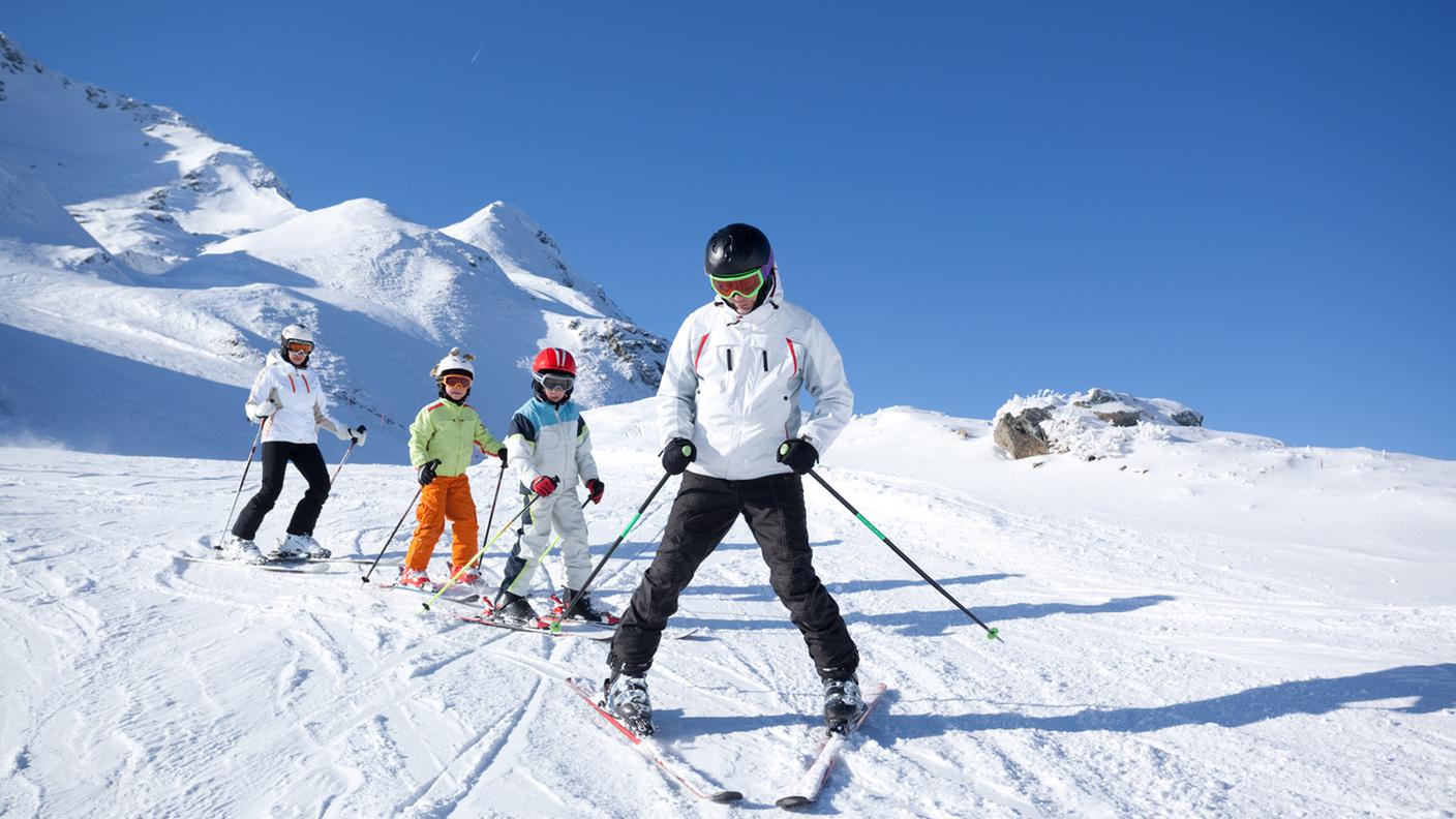 sci, famiglia, vacanze, neve