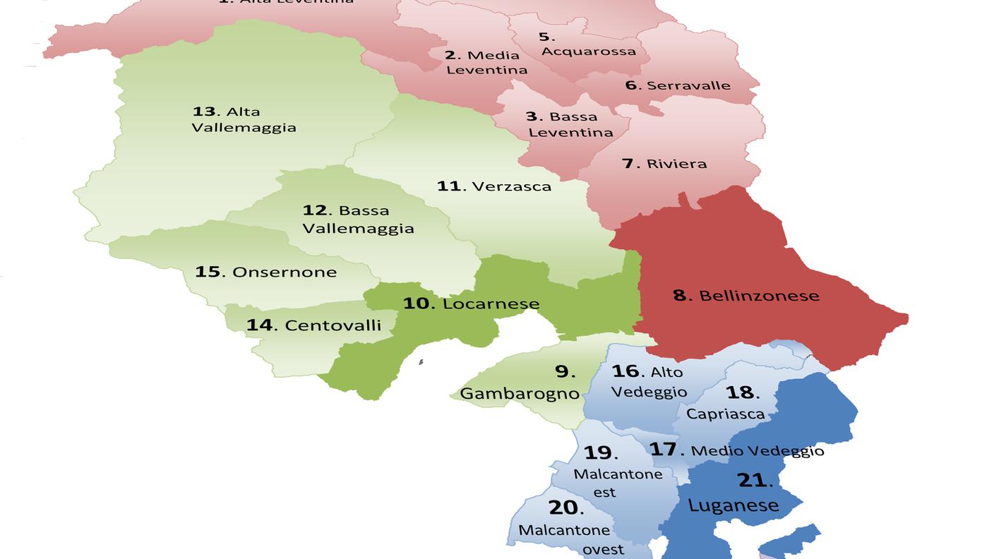 Aggregazioni Comuni Ticino