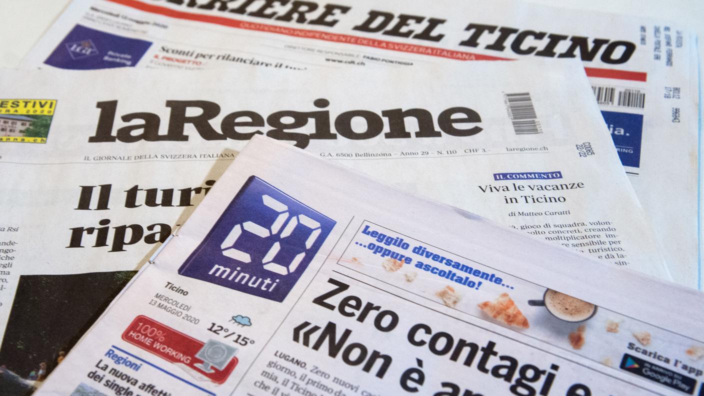 Quotidiani, giornali, media, ticinesi, CdT, La Regione, 20 Minuti