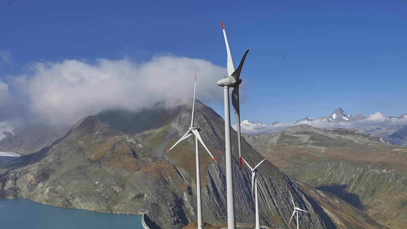 Un parco eolico sul Passo della Nufenen
