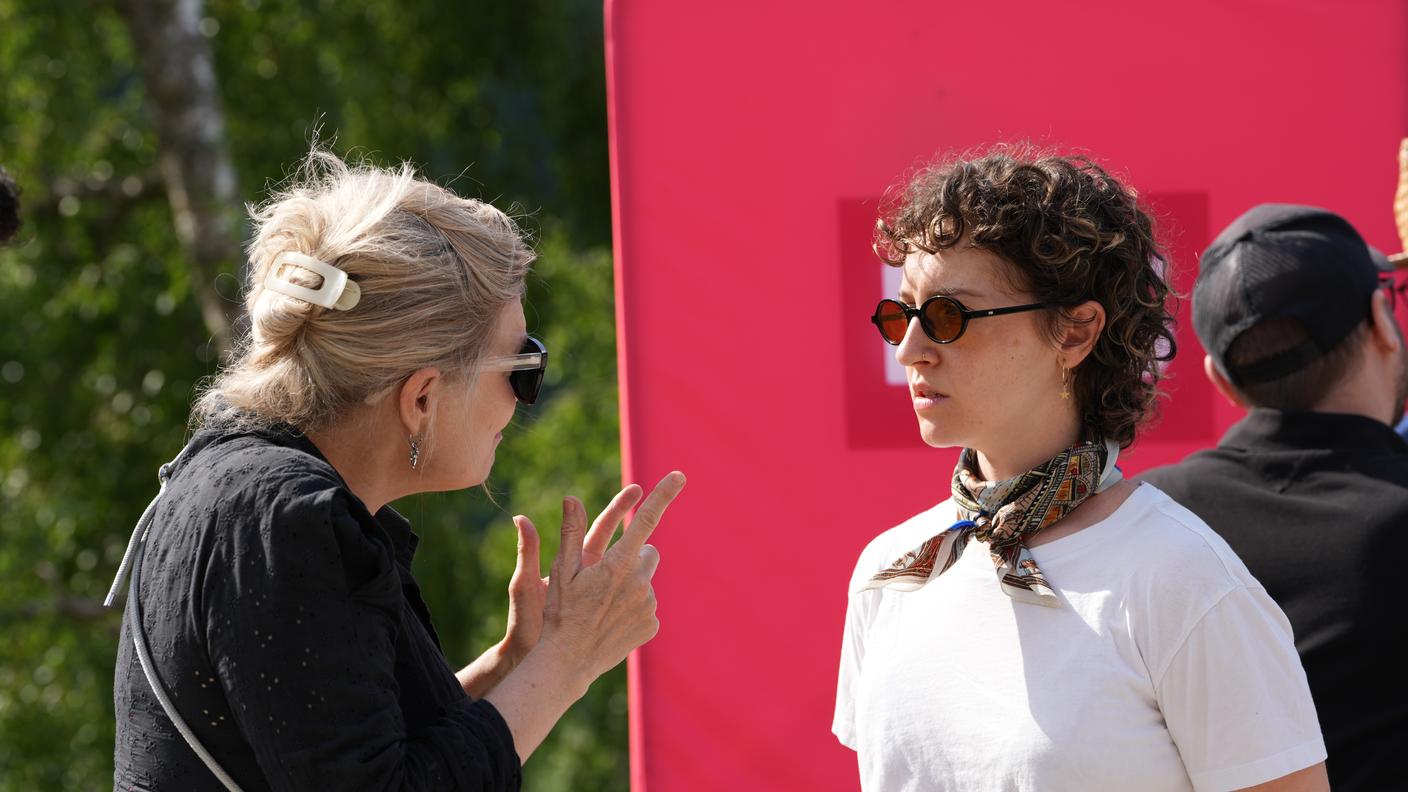 Romana Costa (Capoprogetto Le Tour de Suisse - RTR) con Lisa Wickart (SRF)