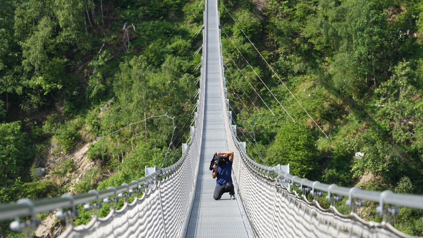 Il ponte sospeso la Pendenta, Disentis, Grigioni