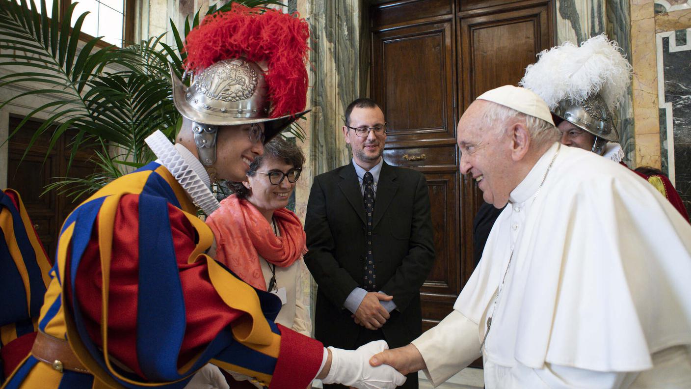 Pietro Botturi con il Papa Bergoglio