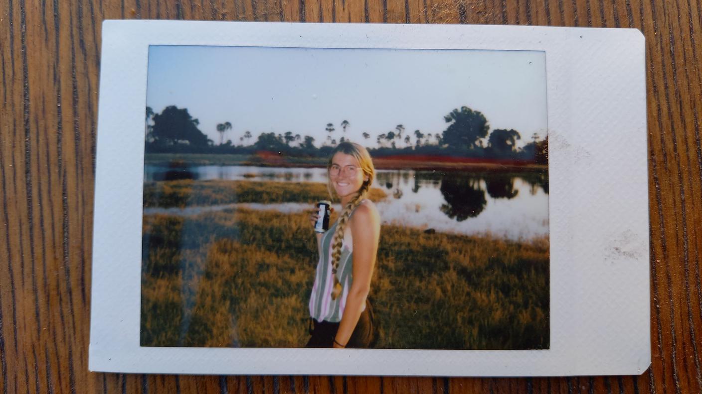 Polaroid con tramonto