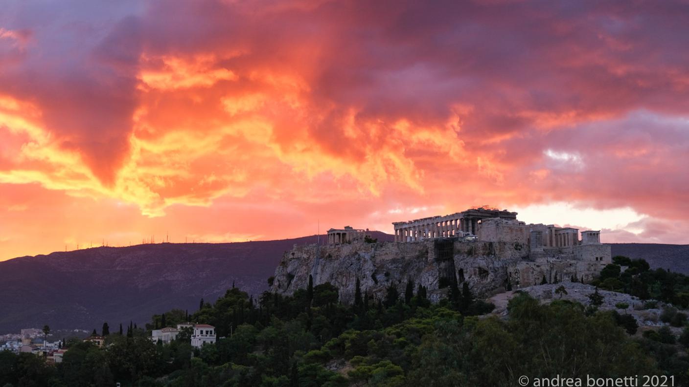 L’Acropoli e il tramonto