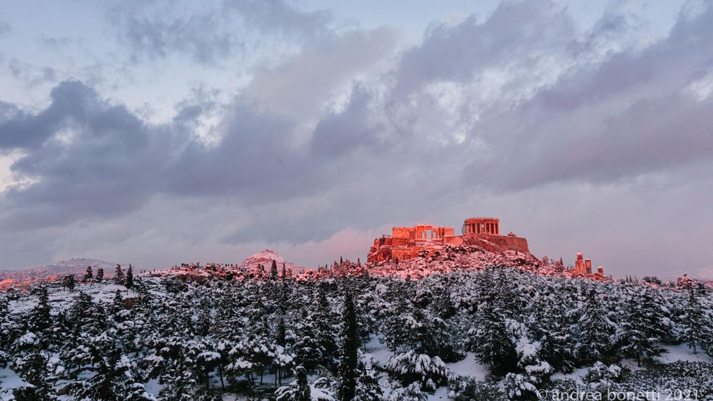 L’Acropoli innevata
