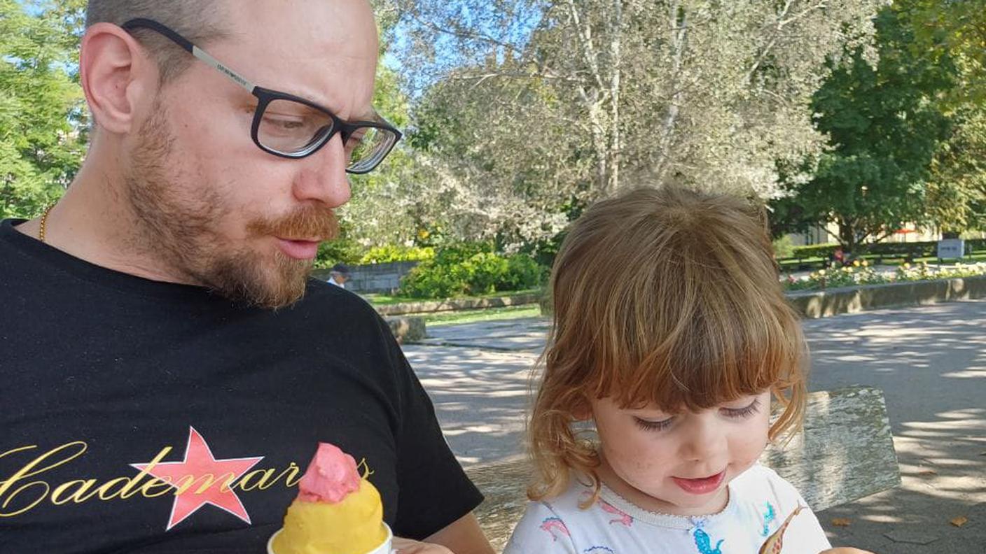Fabio con sua figlia