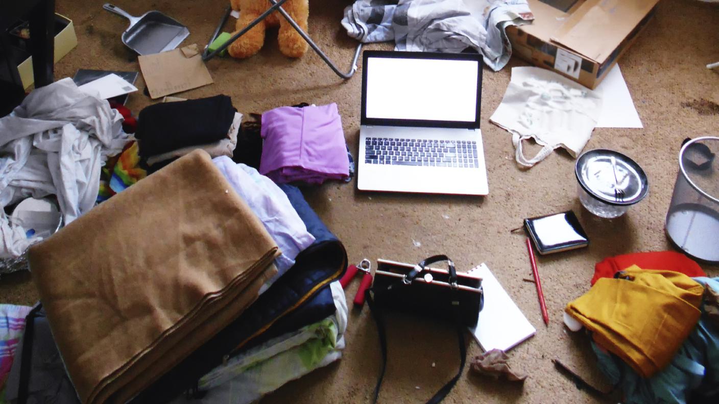 Disordinato, Camera, Appartamento, Caos, Camera da letto, Ragazzine, Spazzatura, Interno di casa