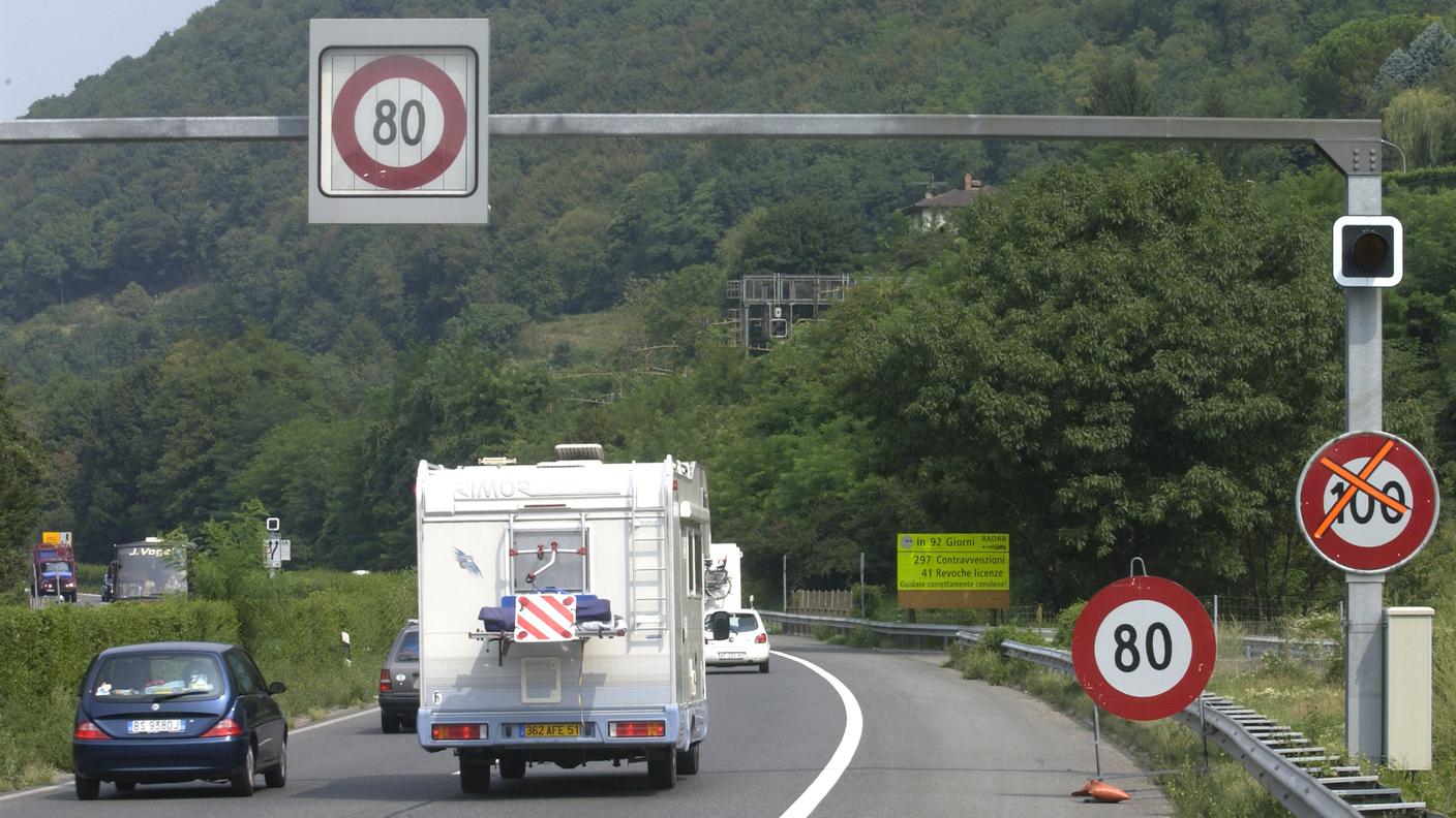 Limite generale modificato a di 80km/h sull'autostrada A2 in territorio ticinese