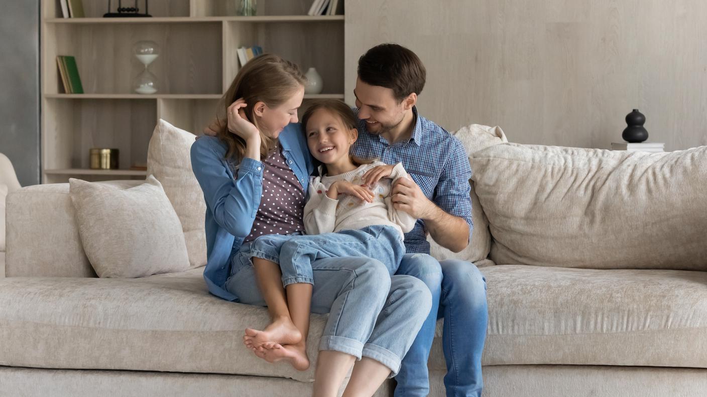 famiglia con figlia unica, unico figlio