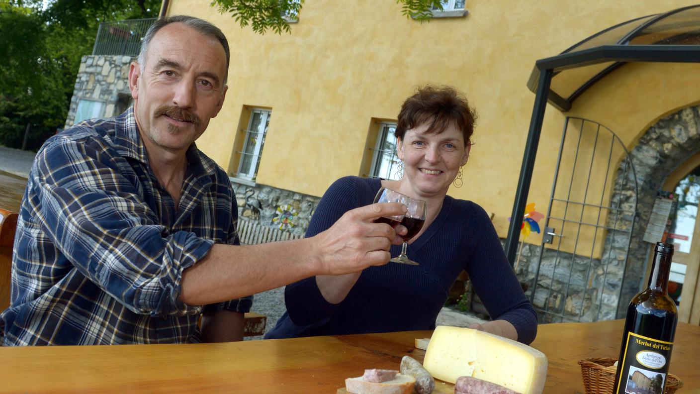 Franco e Marina Cereghetti dell'Agriturismo Dosso dell'Ora, Monte Generoso