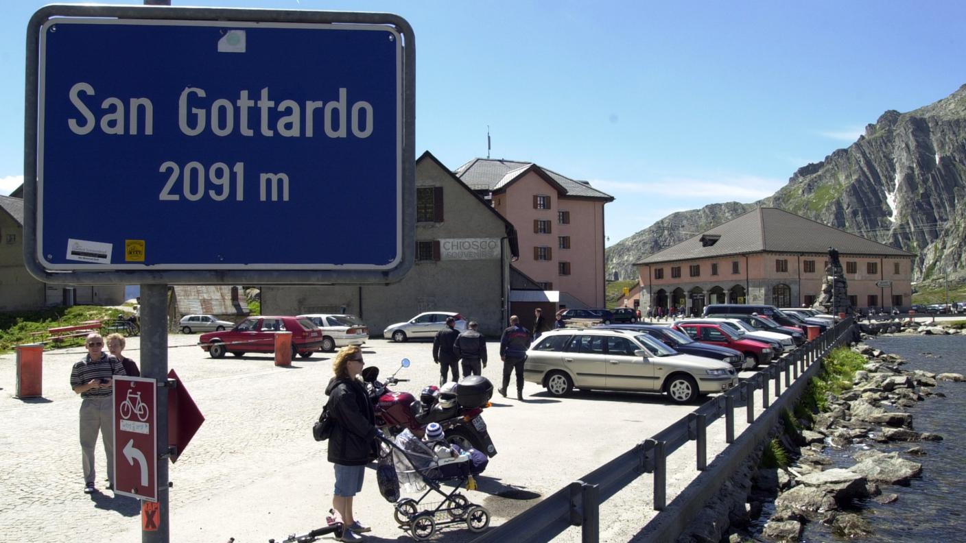 Vetta Passo del San Gottardo, cartello